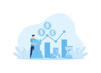 Business strategy concept flat illustration
