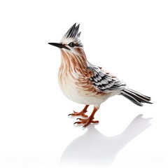 Sora bird isolated on white background.