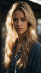 Fototapeta premium portrait of a blonde woman