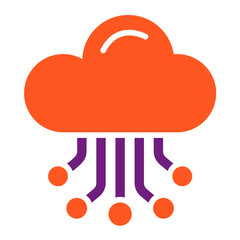 Cloud Hosting Vector Icon Design Illustration