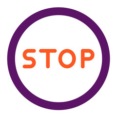 Stop Vector Icon Design Illustration
