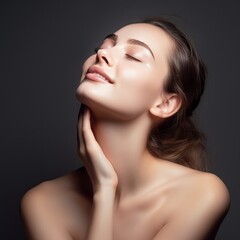 Fototapeta premium Young beatutiful women healthy radiant taking care of herself.