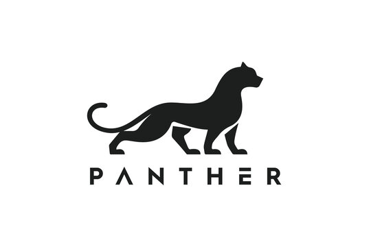 Elegant Panther logo. Jaguar Leopard premium logo design