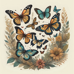 Vintage butterfly illustration