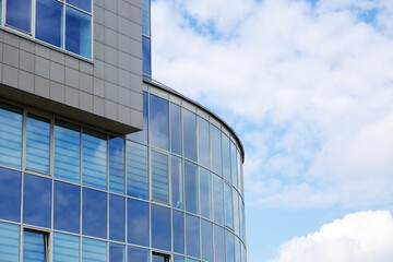 Reflection of the sky in glass windows