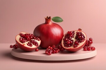 pomegranate on a wooden background