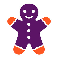 Gingerbread man Vector Icon Design Illustration