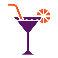 Cocktail Vector Icon Design Illustration