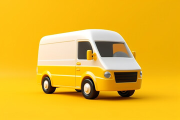 Minibus isolated template of minivan on white for vehicle branding, corporate identity - obrazy, fototapety, plakaty