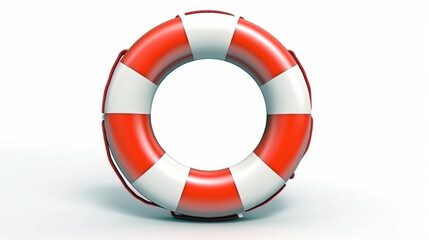 Close-up of a lifebuoy featuring highly visible reflective stripes, ensuring safety on the water.