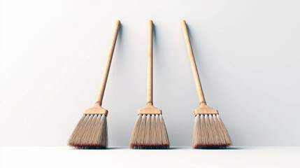 A timeless cleaning companion, the wooden broom with natural bristles, offers durability and reliability.