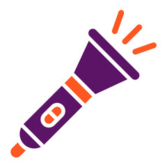 Flashlight Vector Icon Design Illustration