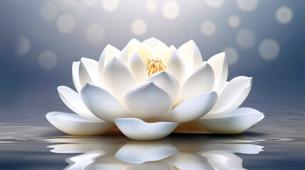 A beautiful close-up of a delicate white lotus blossom.