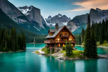 Foto op Canvas house in the mountains © Its Yours Images