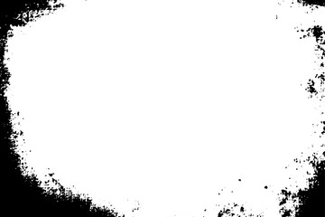 Grunge border vector texture background. Abstract frame overlay. Dirty and damaged backdrop. Vector graphic illustration with transparent white. EPS10.