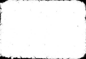 Grunge border vector texture background. Abstract frame overlay. Dirty and damaged backdrop. Vector graphic illustration with transparent white. EPS10.