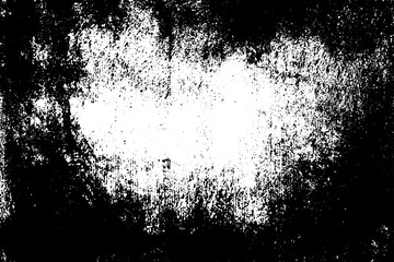 Grunge border vector texture background. Abstract frame overlay. Dirty and damaged backdrop. Vector graphic illustration with transparent white. EPS10.
