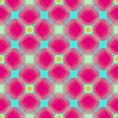 Pink Yellow Green Blue Watercolor Dot Geometric Bitmap Seamless Repeating Pattern Tile
