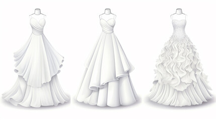 An extravagant collection of stylish bridal gowns, perfect for brides-to-be seeking their dream dress.