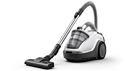 Discover modern cleaning with an upright vacuum on a clean floor. Make cleaning effortless and your floors spotless. - obrazy, fototapety, plakaty
