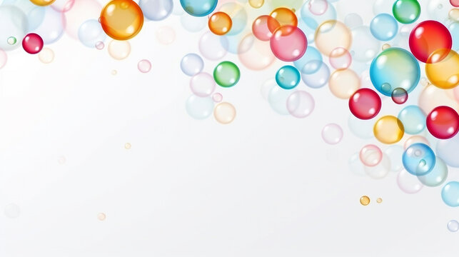 Colorful soap bubbles floating in the air, creating a mesmerizing and enchanting visual experience.
