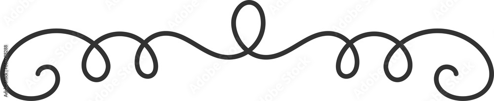 Poster underlines with swish swoosh and curly stroke. swash hand drawn divider. squiggle calligraphy elemen