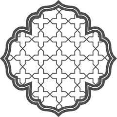 Checkerboard arc frame with black and white chess pattern.Y2k geometric shapes. Retro groovy illustration