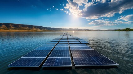 Solar panels in the water