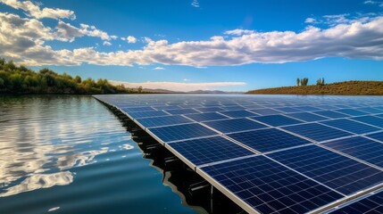 Solar panels in the water