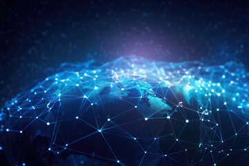 Global network connection background.