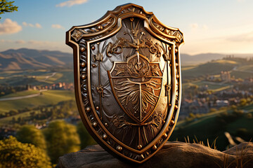 Protective Shield at Sunset