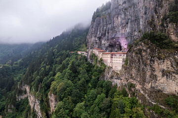 Fototapeta na wymiar View of Sumela Monastery in Trabzon Province of Turkey.