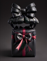 Black Friday Sale Vintage Background With Black Bow And Gift Box