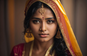 portrait of beautiful indian woman
