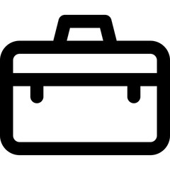 Briefcase icon flat vector illustration