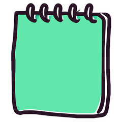 vector notepad, icon svg illustration, black border