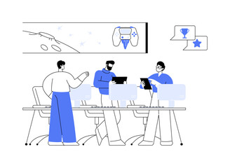 Game launch abstract concept vector illustration.