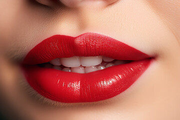 Fototapeta premium Close Up Shot of a Person's Lips