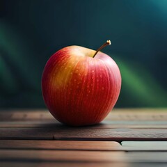 EIn Gesunder blendender Apfel mit wunderschönen Konturen