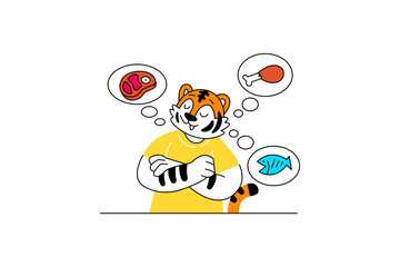 Cute Animal Foodies Illustration Design for your presentation, business, and many more