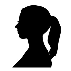 silhouette of beautiful profile of woman face concept beauty and fashion