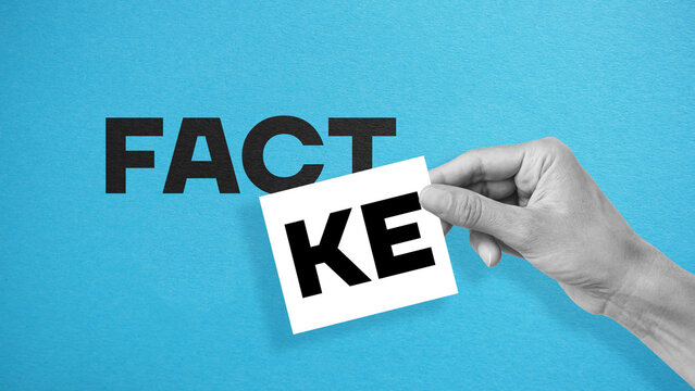Fact or fake. Choice between falsehood and truth. Fact and myth