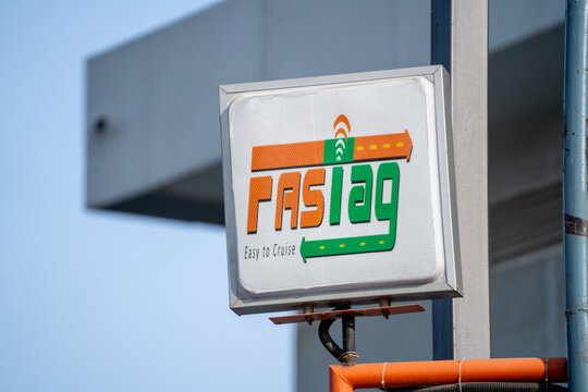 Indian RFID system based toll payments Fastag showing the digitization of money on national highways by NHAI