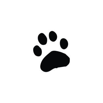 Animal paw icon. Simple style animal protection association poster background symbol. Animal paw brand logo design element. Animal paw t-shirt printing. Vector for sticker.
