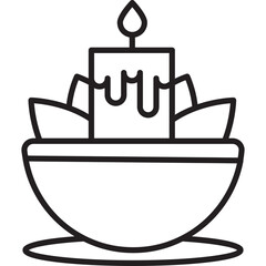 Obraz premium Candle icon