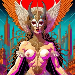 the girl with a mask