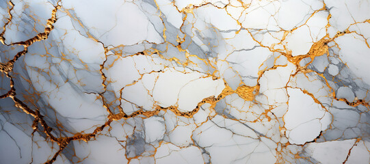 Natural white and golden marble texture tile wallpaper luxurious background, for design art work. Stone ceramic wall interiors backdrop design. Marble with high resolution. wide