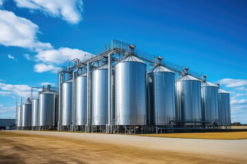 Aerial view of Petrochemical industry refinery in the morning background. Energy Industrial plant oil station, manufacturing for fuel and energy, furnace factory line.