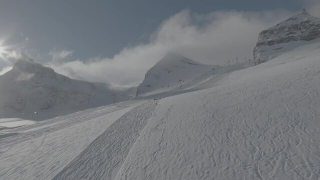 Ski station in the alps