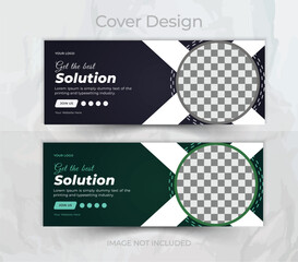 Digital marketing facebook cover design template